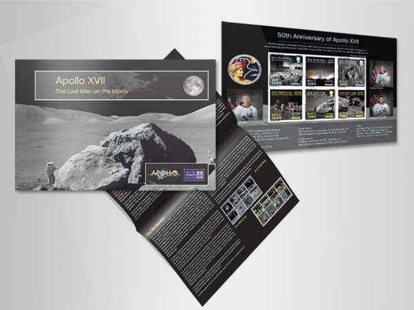 50th Anniversary of Apollo XVII Sheetlet | Moon Landing Stamps. 'One ...